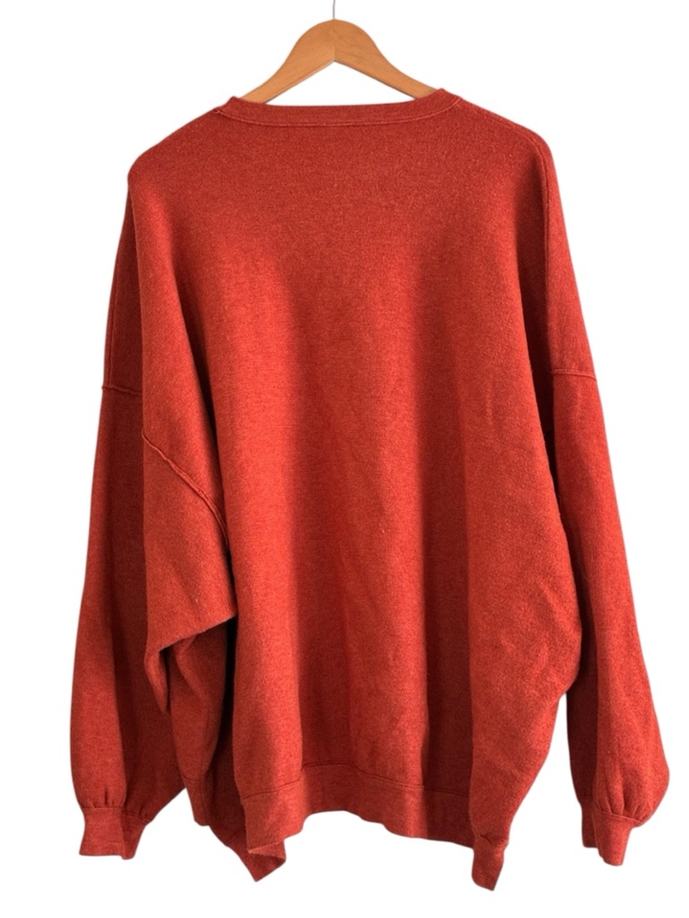 Free People | Uptown Pullover burnt orange rust slouchy oversized sweater small - Picture 8 of 13